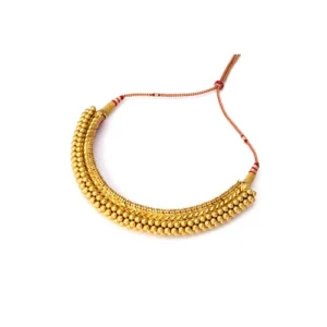 Kolhapuri Gadi Thushi Necklace with 1 Gram Gold Polish