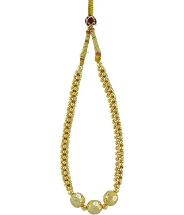 Classic Chain Style Kolhapuri Thushi Necklace in Gold Finish