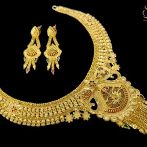 Peacock Temple Necklace Set