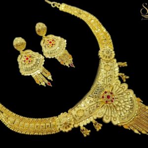 Floral Temple Necklace Set